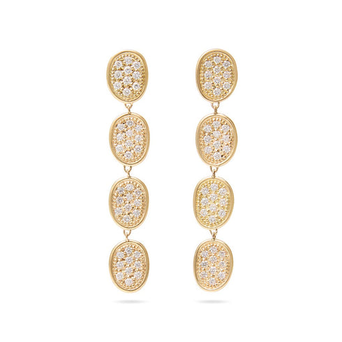 Lunaria Diamond Pave Linear Drop Earrings - 1